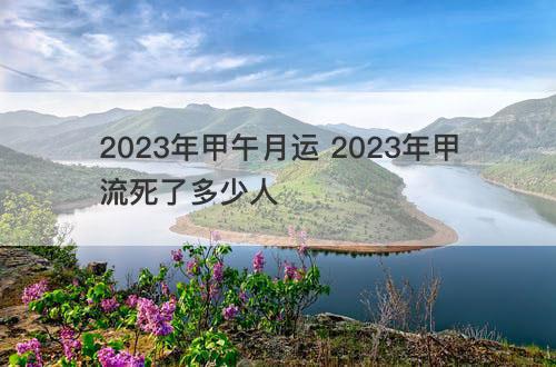 2023年甲午月运 2023年甲流死了多少人