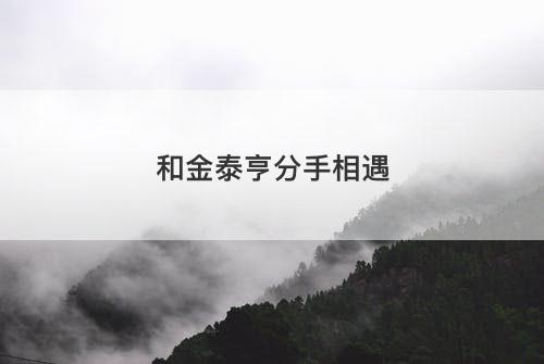 和金泰亨分手相遇