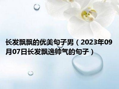 长发飘飘的优美句子男（2023年09月07日长发飘逸帅气的句子）