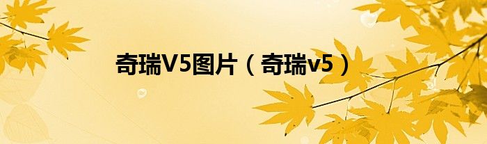  奇瑞V5图片（奇瑞v5）