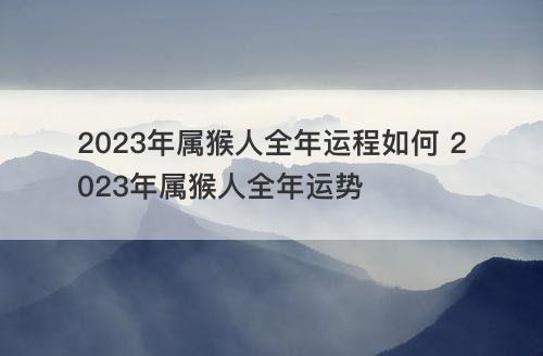 2023年属猴人全年运程如何 2023年属猴人全年运势