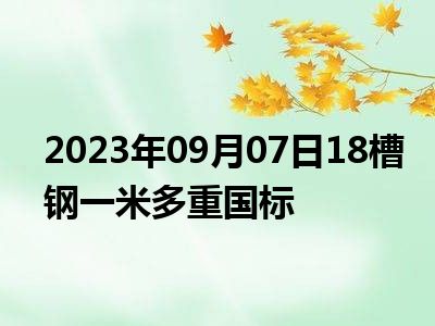 2023年09月07日18槽钢一米多重国标