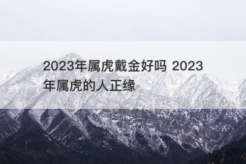 2023年属虎戴金好吗 2023年属虎的人正缘