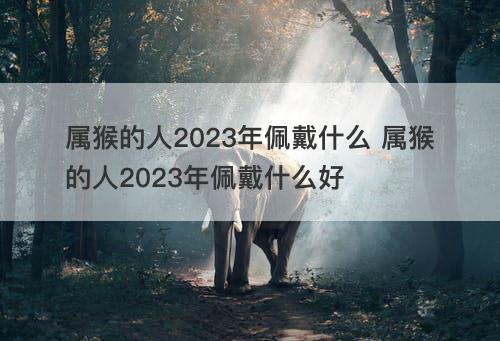 属猴的人2023年佩戴什么 属猴的人2023年佩戴什么好