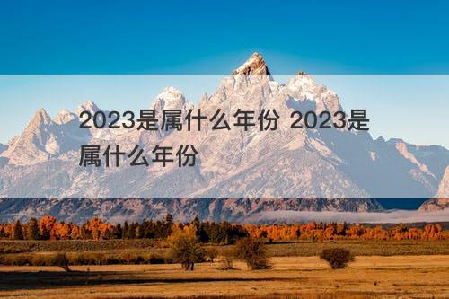 2023是属什么年份 2023是属什么年份