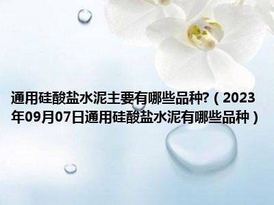 通用硅酸盐水泥主要有哪些品种 （2023年09月07日通用硅酸盐水泥有哪些品种）