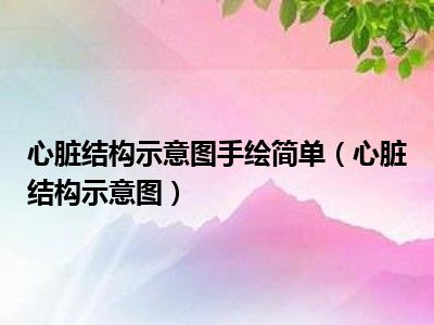 心脏结构示意图手绘简单（心脏结构示意图）