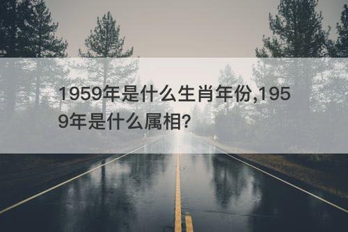 1959年是什么生肖年份 1959年是什么属相