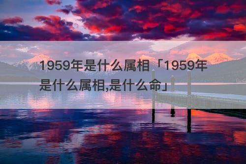 1959年是什么属相「1959年是什么属相 是什么命」