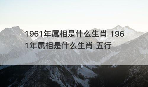 1961年属相是什么生肖 1961年属相是什么生肖 五行