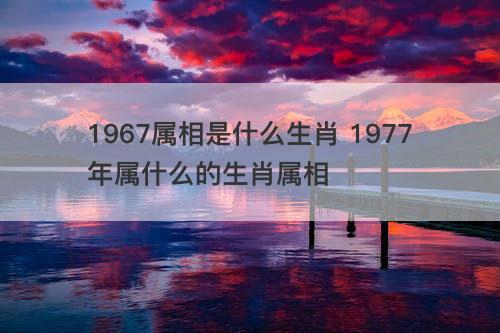 1967属相是什么生肖 1977年属什么的生肖属相