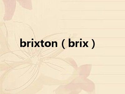 brixton（brix）