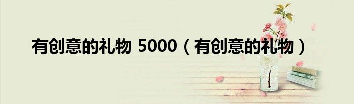  有创意的礼物 5000