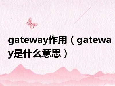 gateway作用