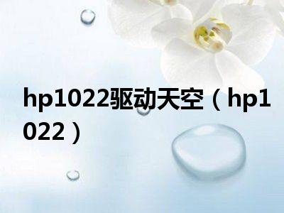 hp1022驱动天空